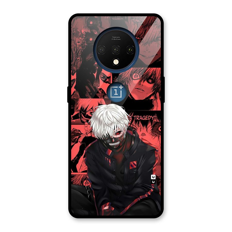 Toukyo Ghoul Kaneki Manga Glass Back Case for OnePlus 7T