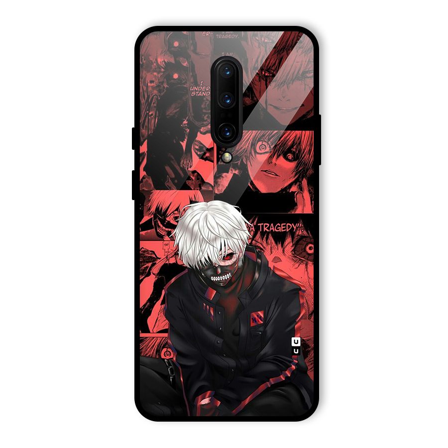Toukyo Ghoul Kaneki Manga Glass Back Case for OnePlus 7 Pro