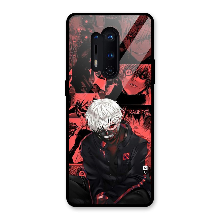 Toukyo Ghoul Kaneki Manga Glass Back Case for OnePlus 8 Pro