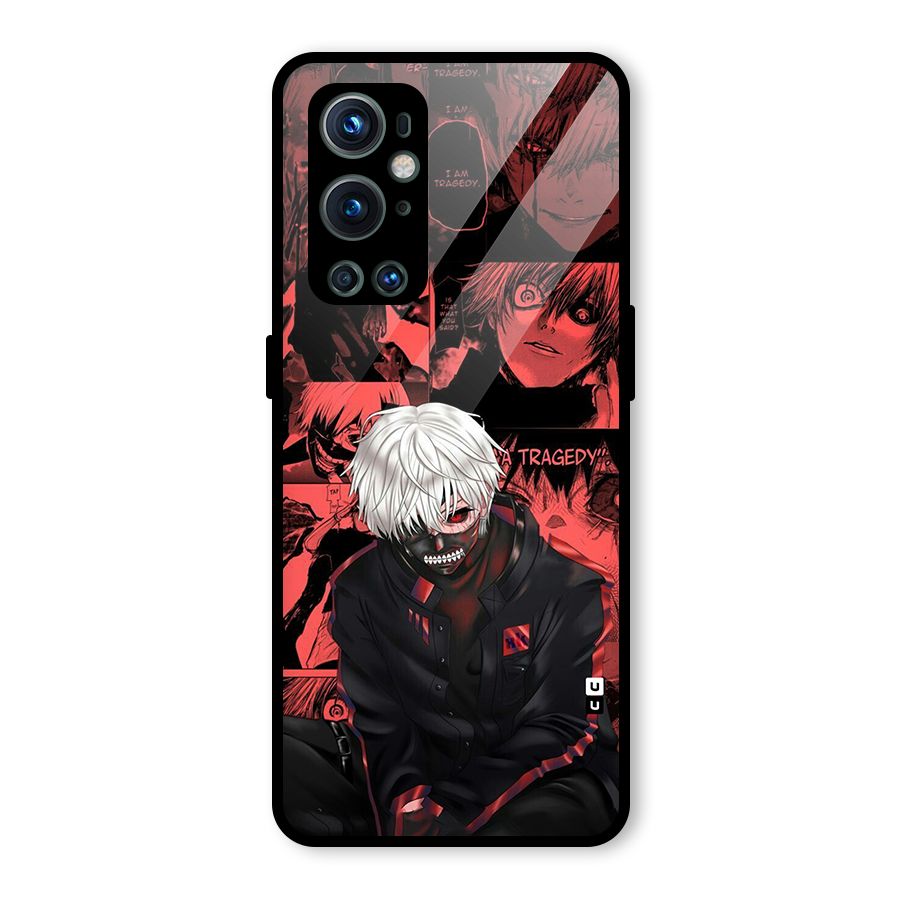 Toukyo Ghoul Kaneki Manga Glass Back Case for OnePlus 9 Pro