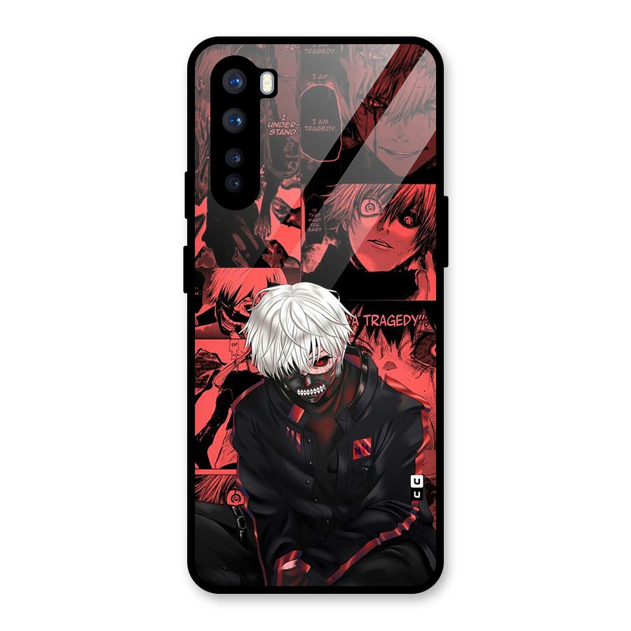 Toukyo Ghoul Kaneki Manga Glass Back Case for OnePlus Nord