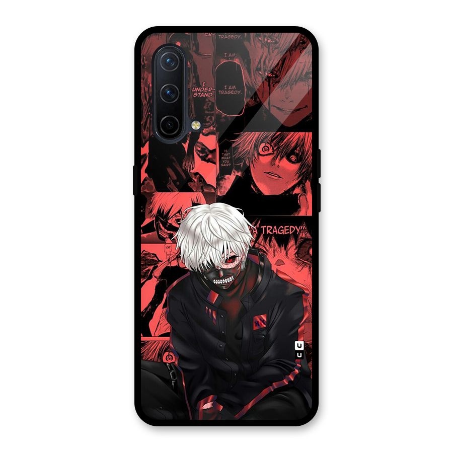 Toukyo Ghoul Kaneki Manga Glass Back Case for OnePlus Nord CE 5G