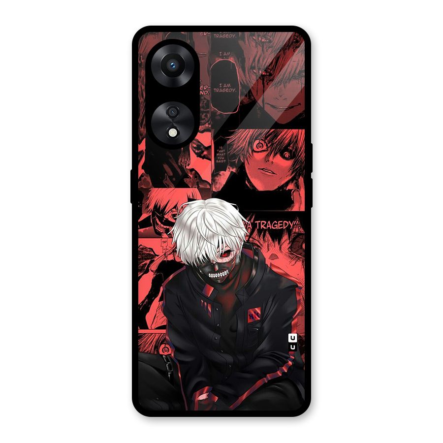 Toukyo Ghoul Kaneki Manga Glass Back Case for Oppo A78