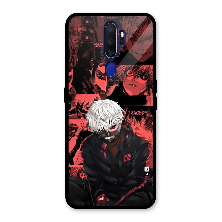 Toukyo Ghoul Kaneki Manga Glass Back Case for Oppo A9 (2020)