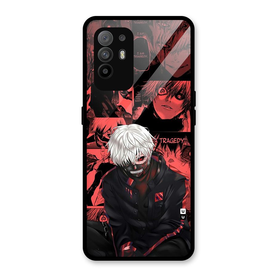 Toukyo Ghoul Kaneki Manga Glass Back Case for Oppo F19 Pro Plus 5G