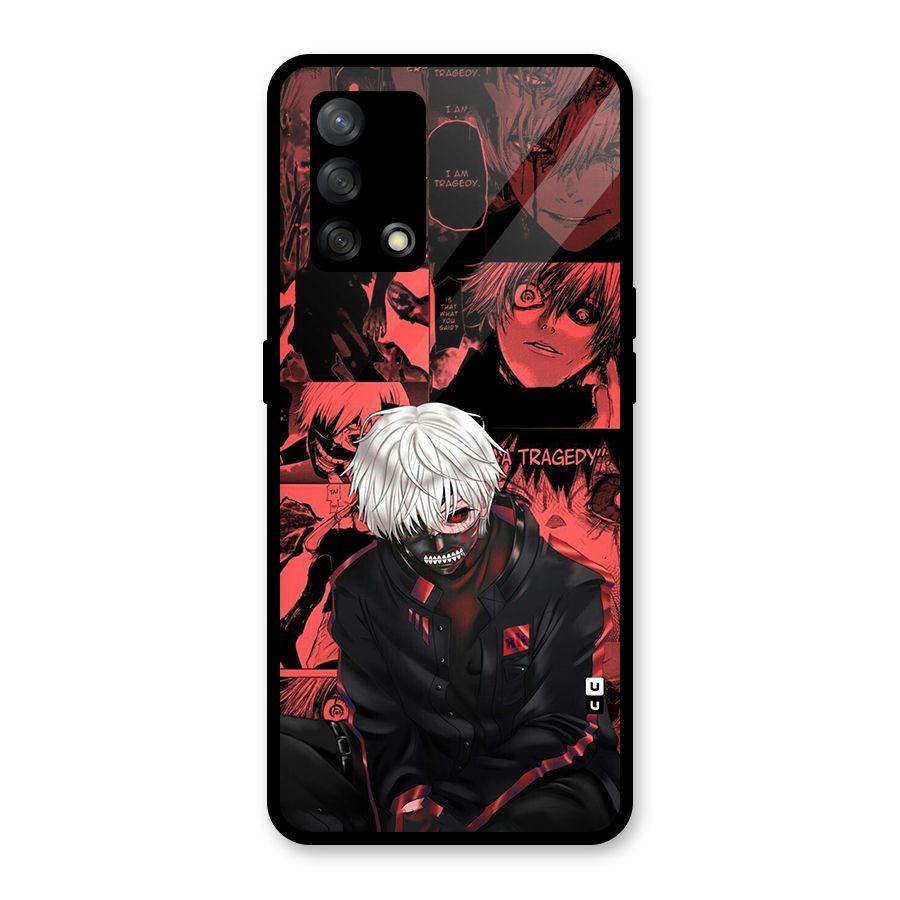 Toukyo Ghoul Kaneki Manga Glass Back Case for Oppo F19s