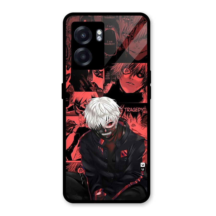 Toukyo Ghoul Kaneki Manga Glass Back Case for Oppo K10 (5G)