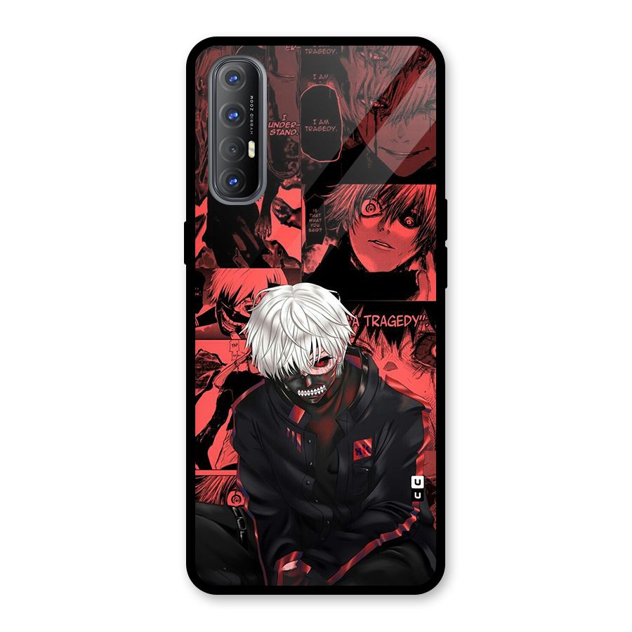 Toukyo Ghoul Kaneki Manga Glass Back Case for Oppo Reno3 Pro