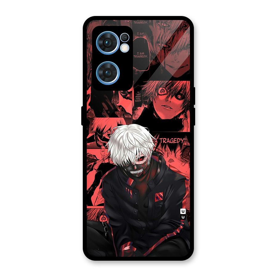 Toukyo Ghoul Kaneki Manga Glass Back Case for Oppo Reno7 5G