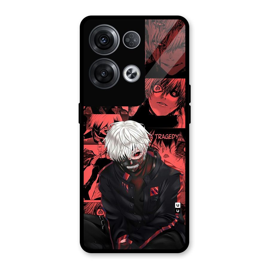 Toukyo Ghoul Kaneki Manga Glass Back Case for Oppo Reno8 Pro 5G