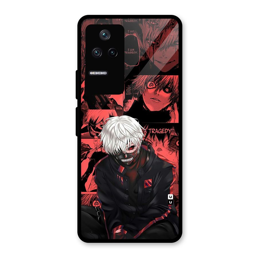Toukyo Ghoul Kaneki Manga Glass Back Case for Poco F4 5G