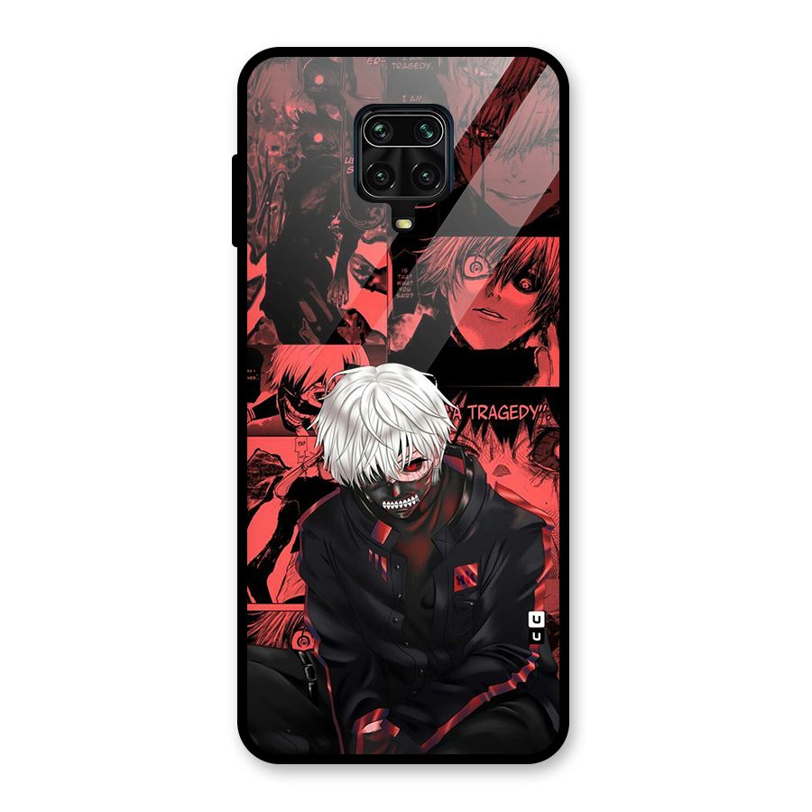 Toukyo Ghoul Kaneki Manga Glass Back Case for Poco M2 Pro