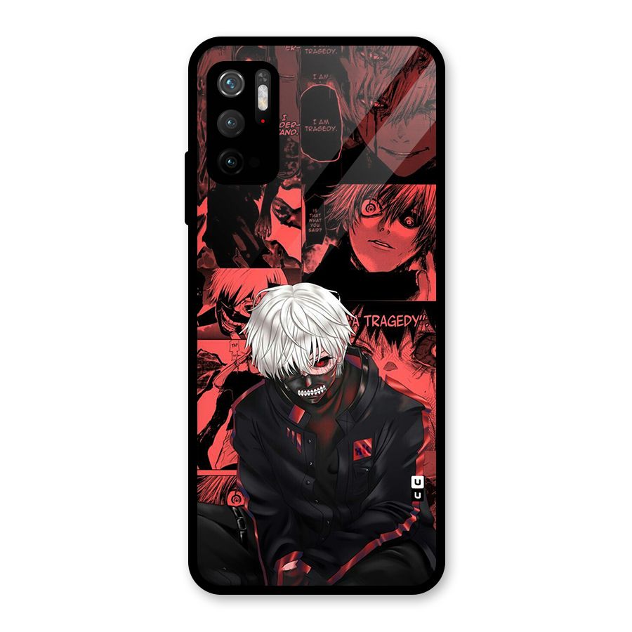 Toukyo Ghoul Kaneki Manga Glass Back Case for Poco M3 Pro 5G