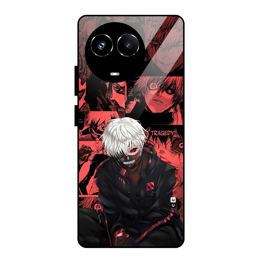 Toukyo Ghoul Kaneki Manga Glass Back Case for Realme 11X