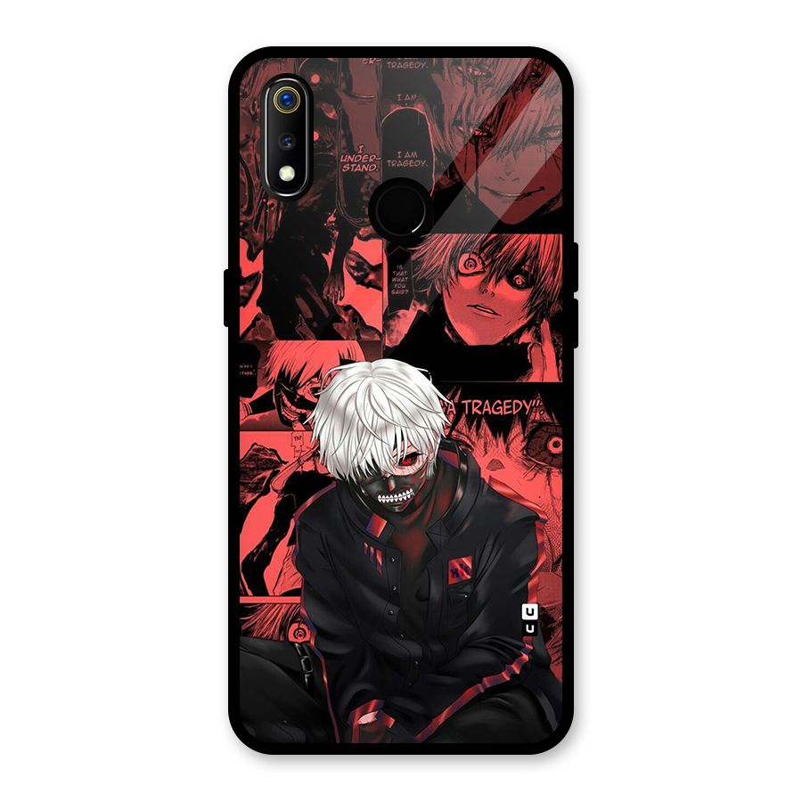 Toukyo Ghoul Kaneki Manga Glass Back Case for Realme 3i