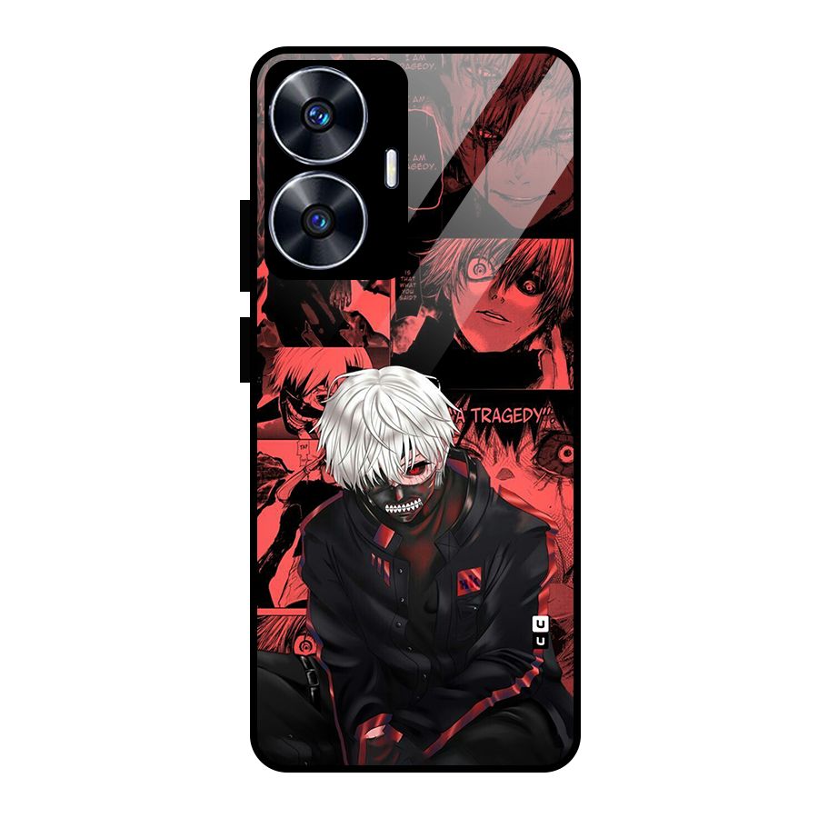 Toukyo Ghoul Kaneki Manga Glass Back Case for Realme Narzo N55