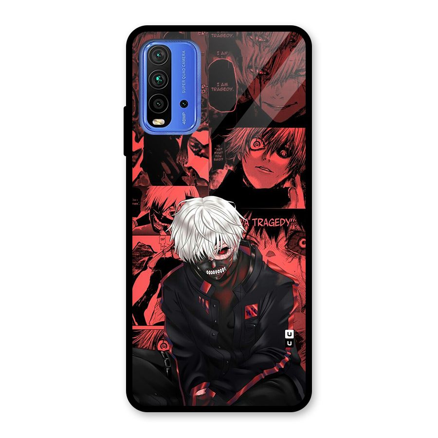 Toukyo Ghoul Kaneki Manga Glass Back Case for Redmi 9 Power