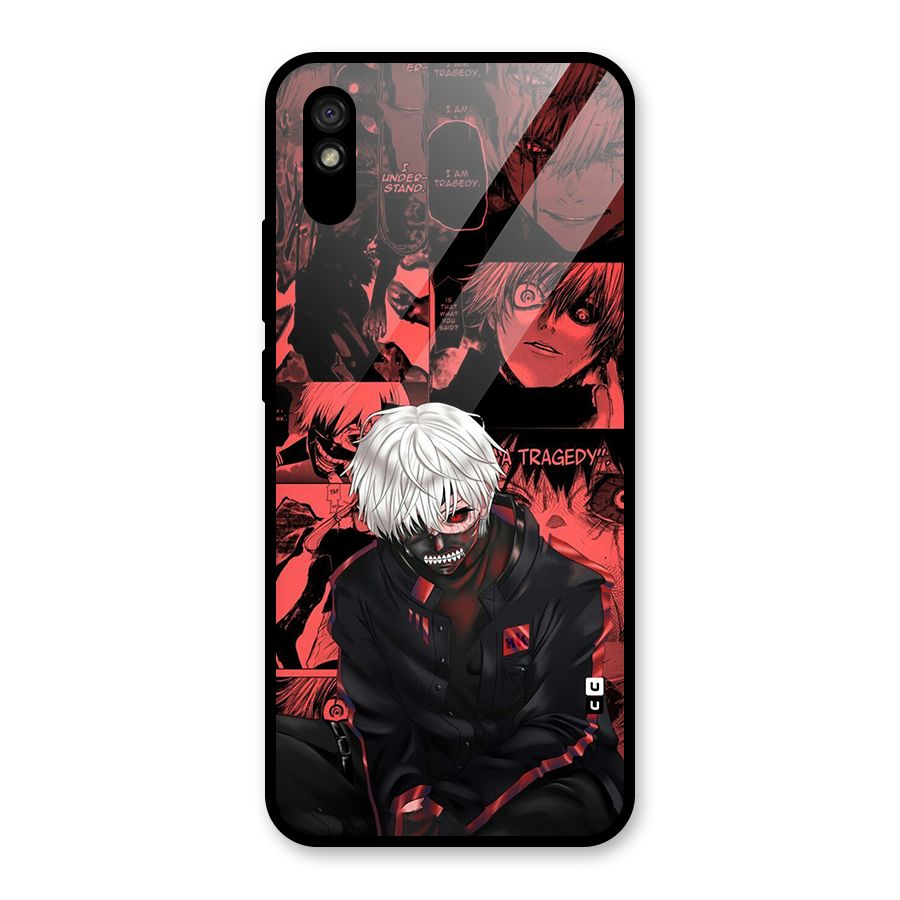 Toukyo Ghoul Kaneki Manga Glass Back Case for Redmi 9i