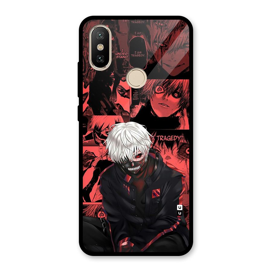 Toukyo Ghoul Kaneki Manga Glass Back Case for Redmi A2