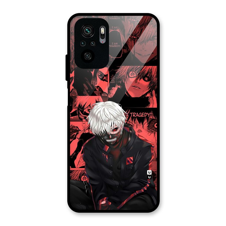 Toukyo Ghoul Kaneki Manga Glass Back Case for Redmi Note 10S