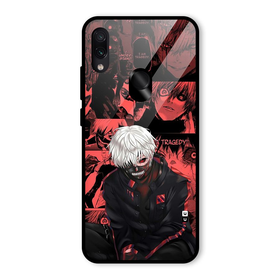 Toukyo Ghoul Kaneki Manga Glass Back Case for Redmi Note 7
