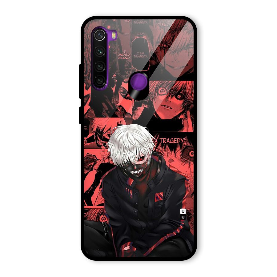 Toukyo Ghoul Kaneki Manga Glass Back Case for Redmi Note 8