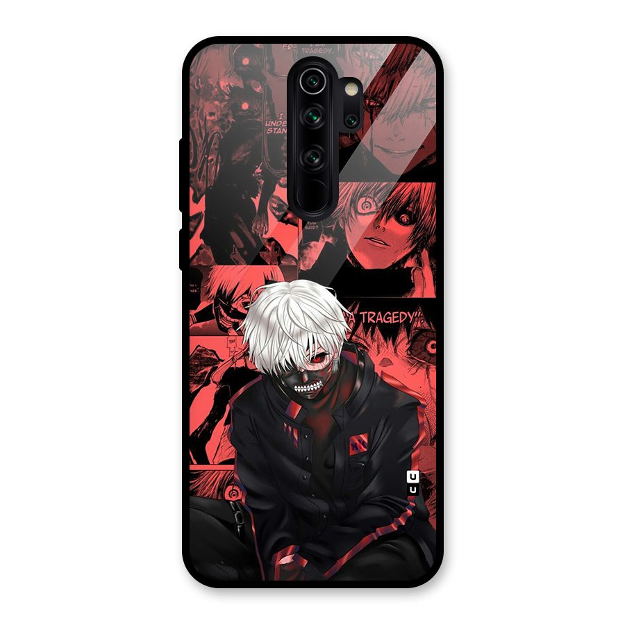 Toukyo Ghoul Kaneki Manga Glass Back Case for Redmi Note 8 Pro