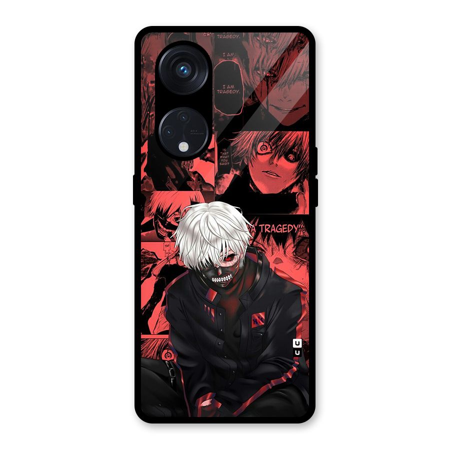 Toukyo Ghoul Kaneki Manga Glass Back Case for Reno8 T 5G