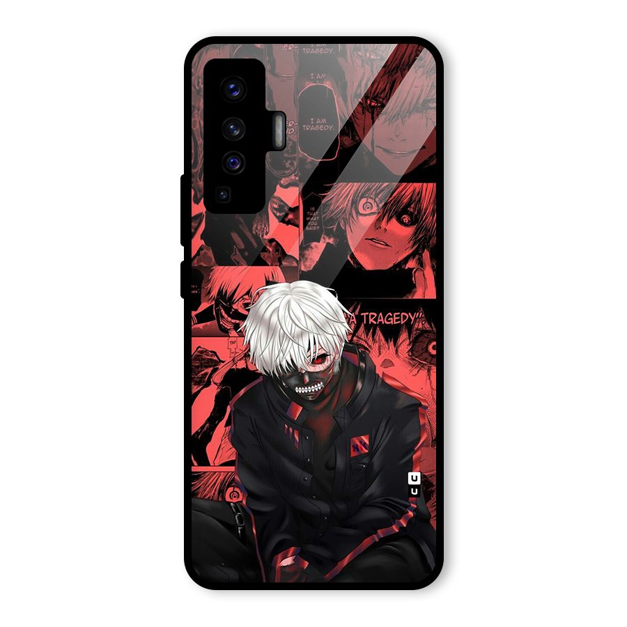 Toukyo Ghoul Kaneki Manga Glass Back Case for Vivo X50