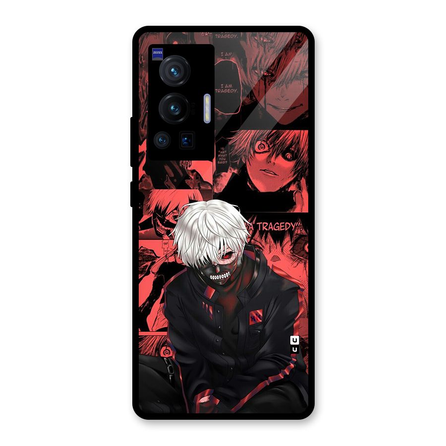 Toukyo Ghoul Kaneki Manga Glass Back Case for Vivo X70 Pro