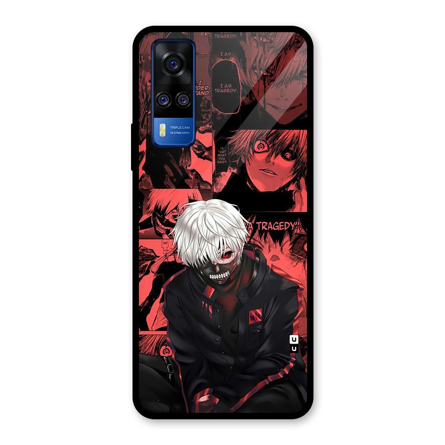 Toukyo Ghoul Kaneki Manga Glass Back Case for Vivo Y31