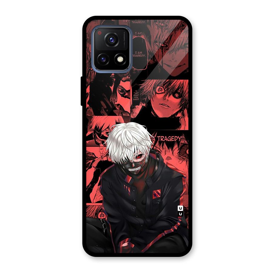 Toukyo Ghoul Kaneki Manga Glass Back Case for Vivo Y72 5G