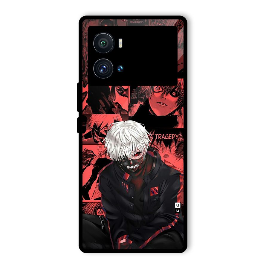 Toukyo Ghoul Kaneki Manga Glass Back Case for Vivo iQOO 9 Pro