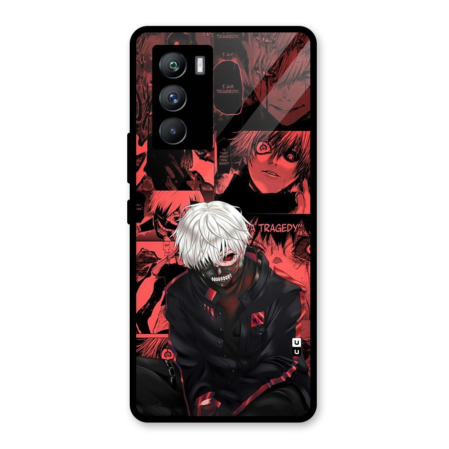Toukyo Ghoul Kaneki Manga Glass Back Case for Vivo iQOO 9 SE