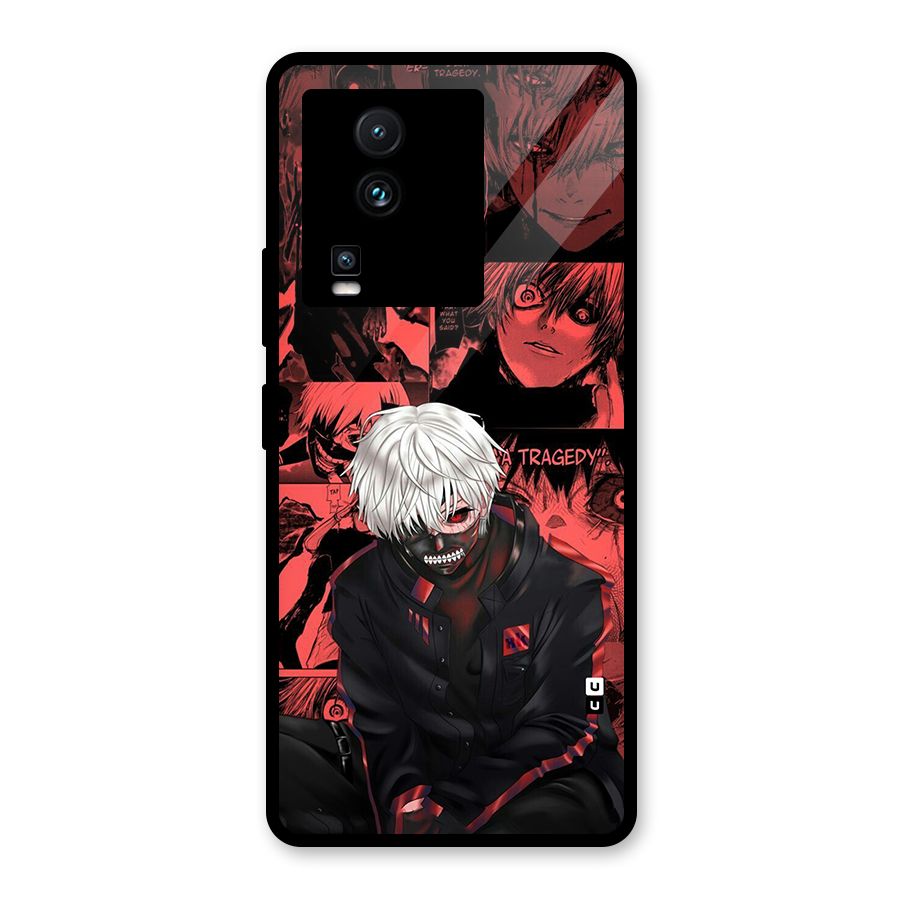 Toukyo Ghoul Kaneki Manga Glass Back Case for Vivo iQOO Neo 7 Pro