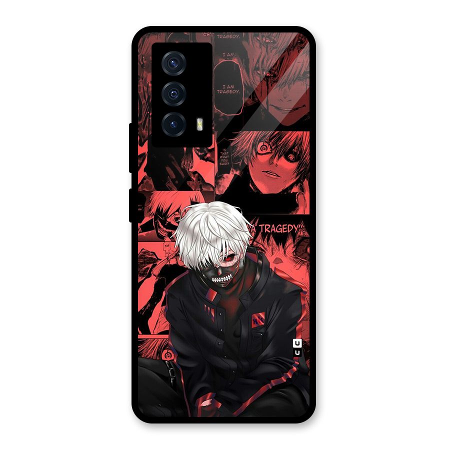Toukyo Ghoul Kaneki Manga Glass Back Case for Vivo iQOO Z5