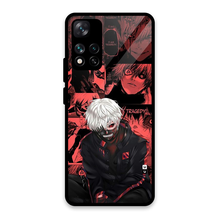 Toukyo Ghoul Kaneki Manga Glass Back Case for Xiaomi 11i 5G