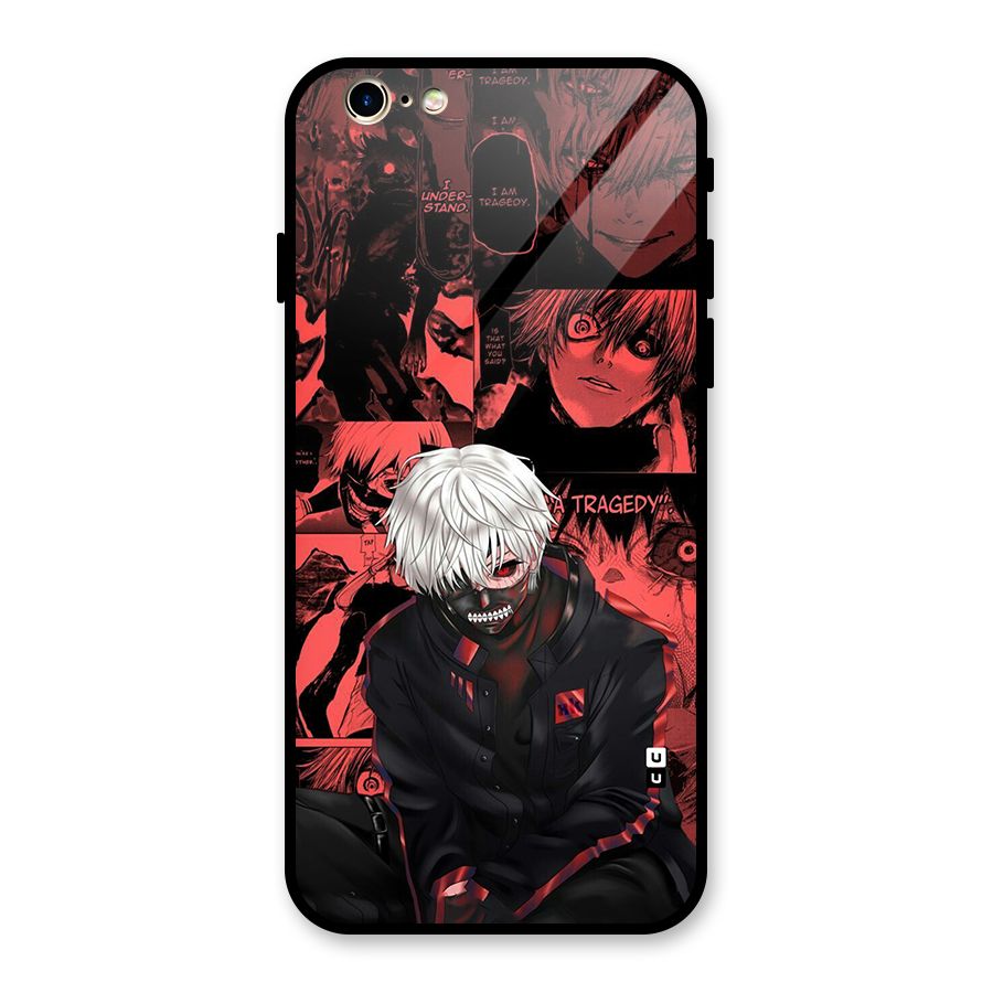 Toukyo Ghoul Kaneki Manga Glass Back Case for iPhone 6 6S