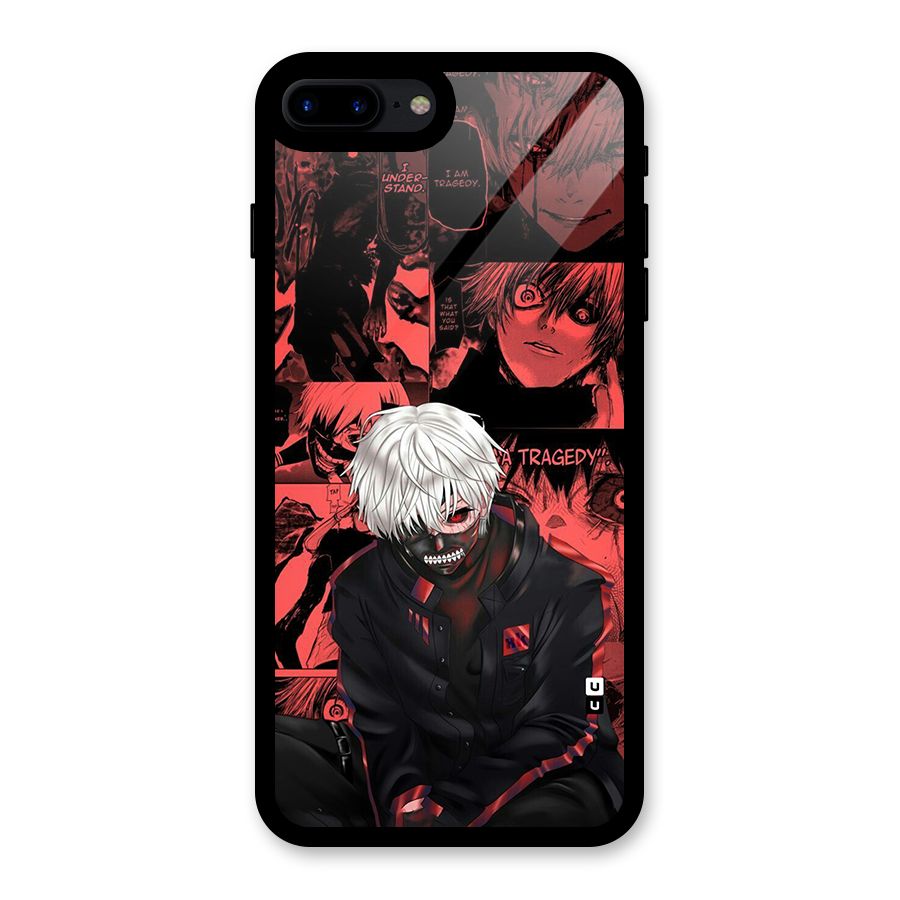 Toukyo Ghoul Kaneki Manga Glass Back Case for iPhone 8 Plus