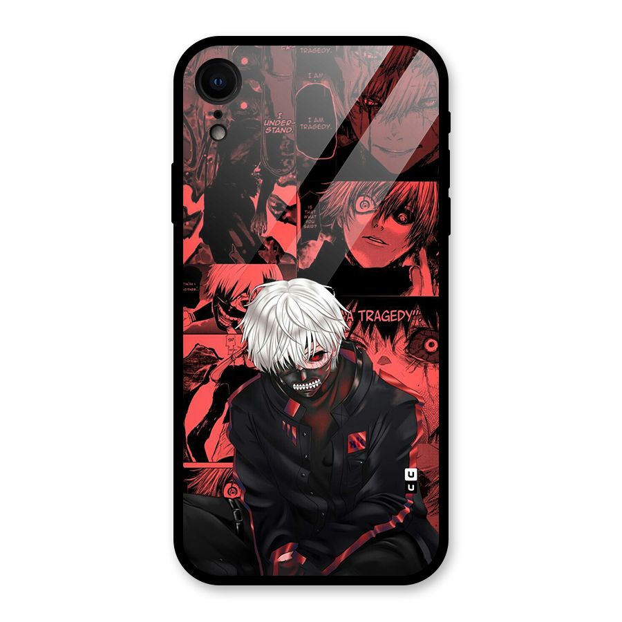 Toukyo Ghoul Kaneki Manga Glass Back Case for iPhone XR
