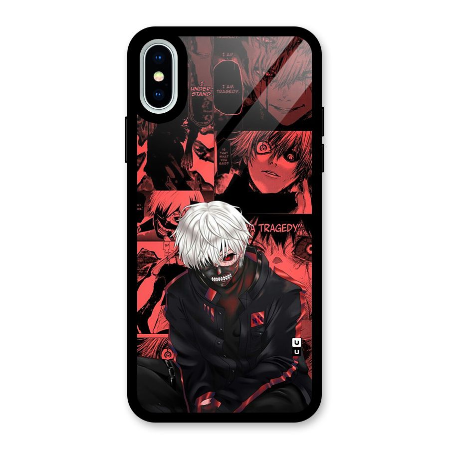 Toukyo Ghoul Kaneki Manga Glass Back Case for iPhone XS