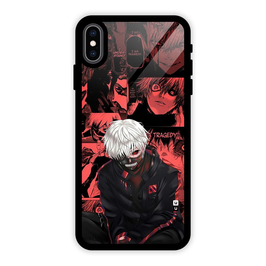 Toukyo Ghoul Kaneki Manga Glass Back Case for iPhone XS Max