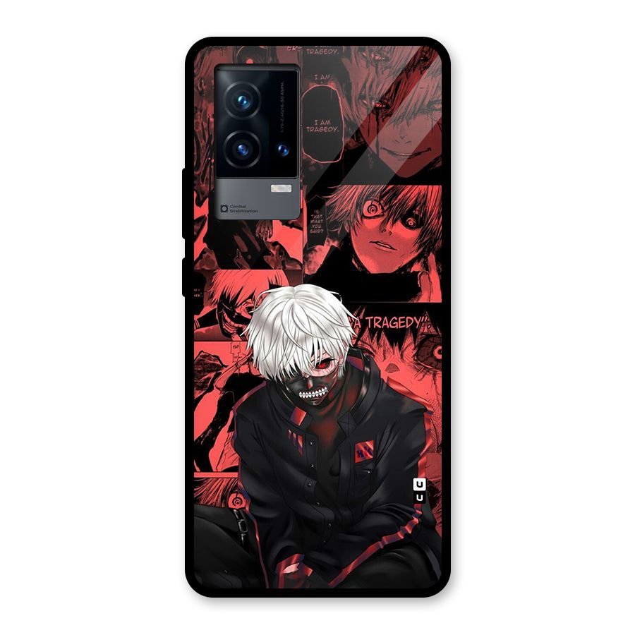 Toukyo Ghoul Kaneki Manga Glass Back Case for iQOO 9 5G