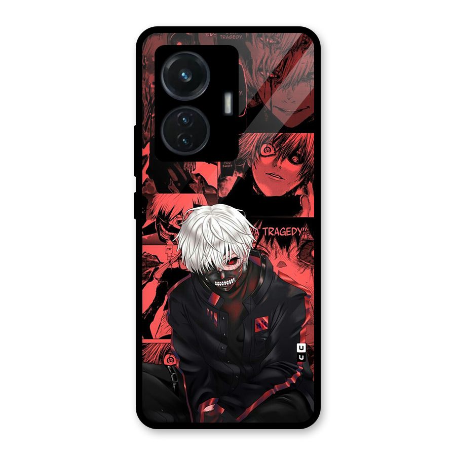 Toukyo Ghoul Kaneki Manga Glass Back Case for iQOO Z6 44W