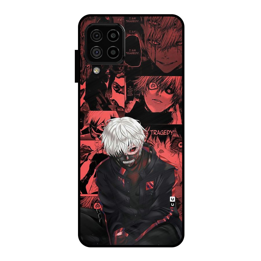 Toukyo Ghoul Kaneki Manga Metal Back Case for Galaxy A22 4G