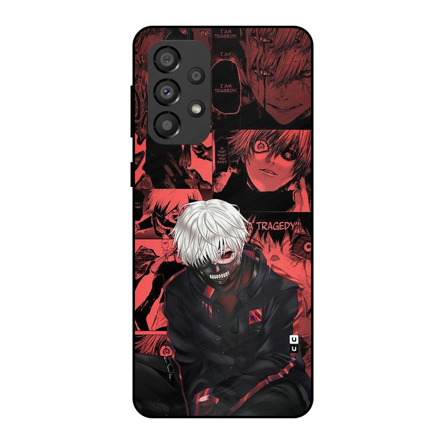 Toukyo Ghoul Kaneki Manga Metal Back Case for Galaxy A33 5G