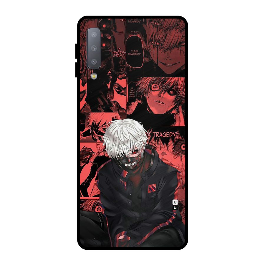 Toukyo Ghoul Kaneki Manga Metal Back Case for Galaxy A7 (2018)