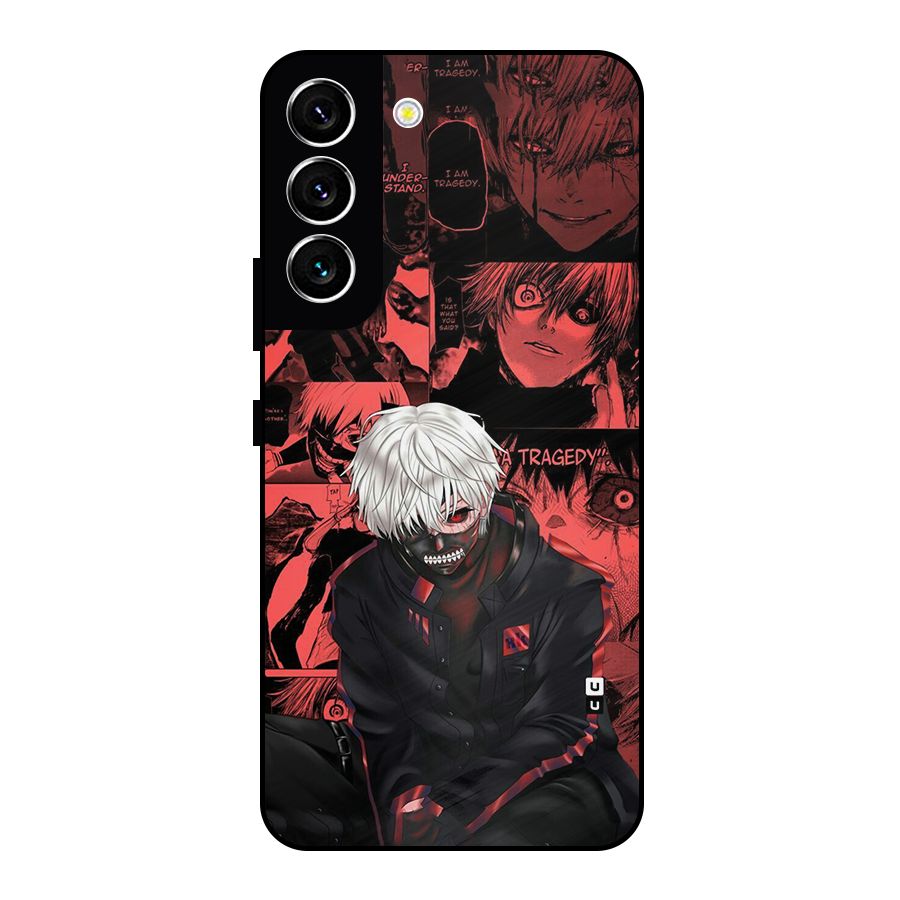 Toukyo Ghoul Kaneki Manga Metal Back Case for Galaxy S22 5G