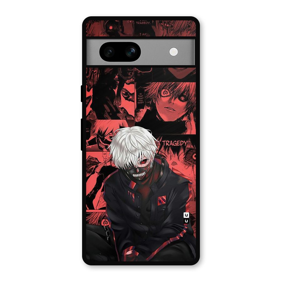 Toukyo Ghoul Kaneki Manga Metal Back Case for Google Pixel 7a