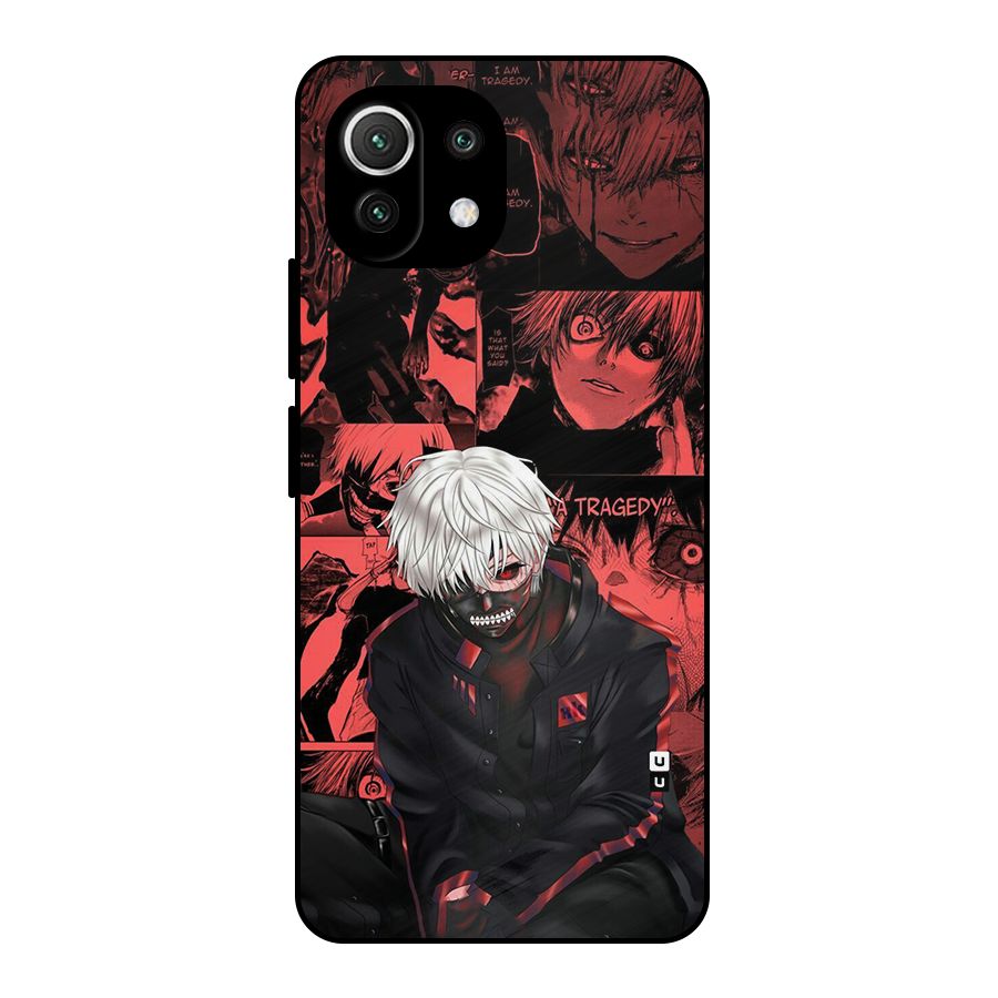 Toukyo Ghoul Kaneki Manga Metal Back Case for Mi 11 Lite